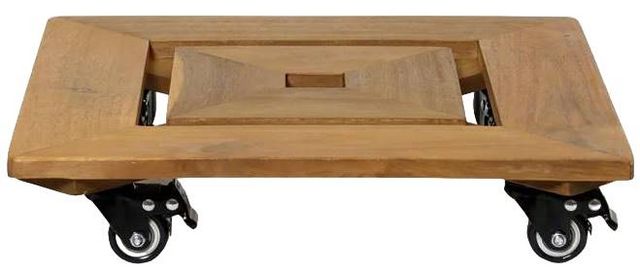StyleCraft Brown Square Plant Caddies-1