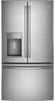 GE® Series 22.2 Cu. Ft. Counter Depth French Door Refrigerator-Stainless Steel-0