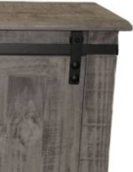 Million Dollar Rustic Barn Door Charcoal/Gray 70" Fireplace-1