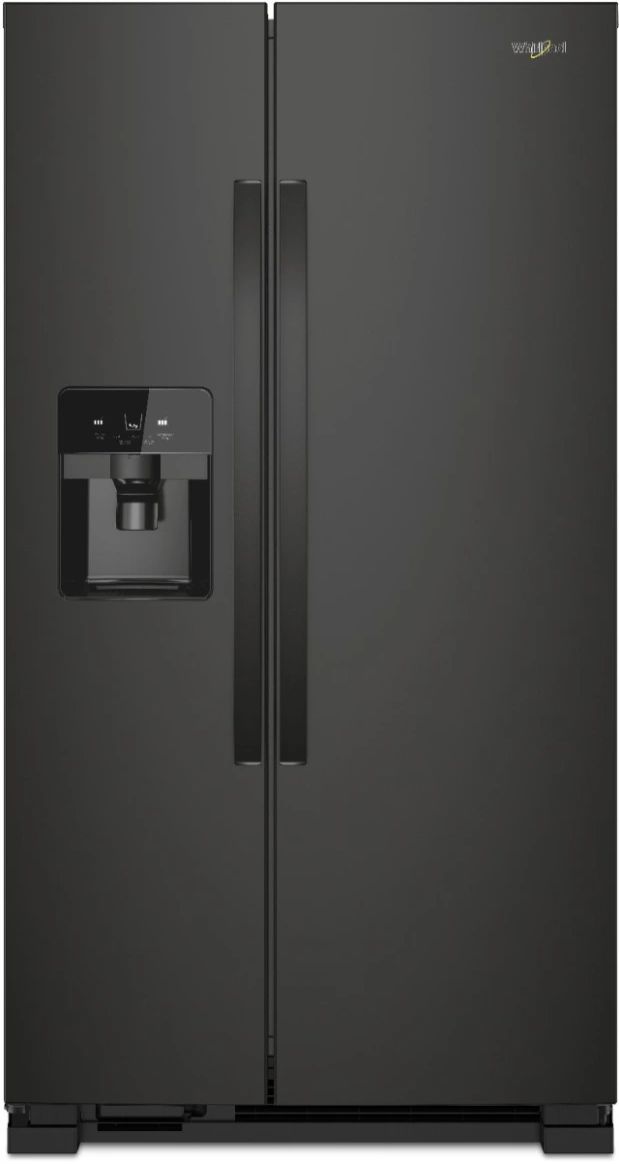 Whirlpool® 36" 24.6 Cu. Ft. Black Side-by-Side Refrigerator-0