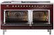 Ilve® Nostalgie II Series 60" Burgundy Pro Style Dual Fuel Range-1