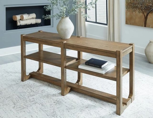Signature Design by Ashley® Cabalynn Light Brown Sofa Table-4
