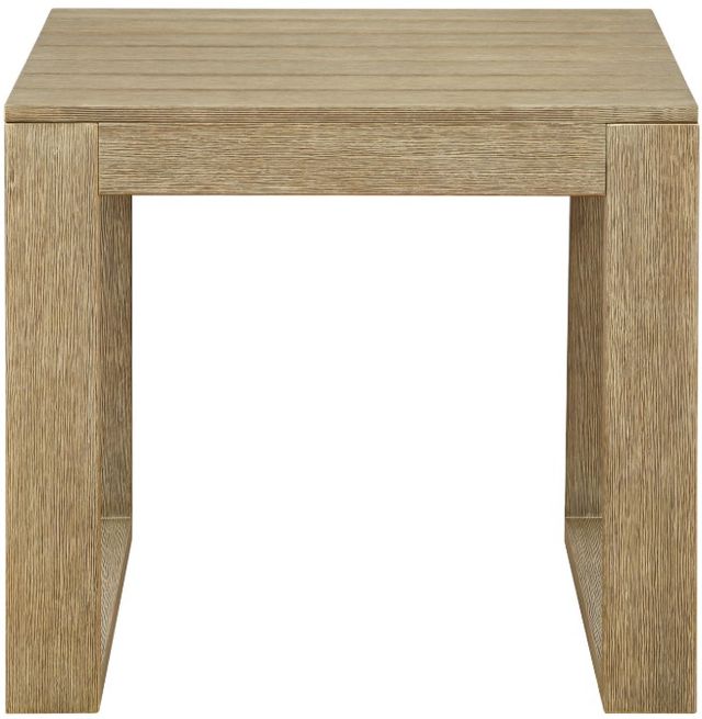 Linon Brinley Brown Eucalyptus Outdoor Side Table-2