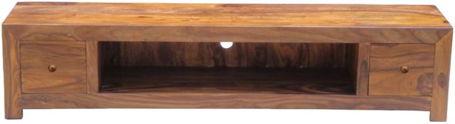 Jaipur Furniture Cube Sheesham Wood Brown Large Plazma with Drawer-0