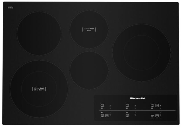 KitchenAid® 30" Black Electric Cooktop