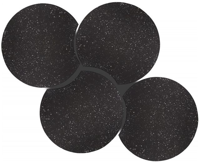 Meridian Furniture Dimple 4-Piece Black 18'' Modular Nesting Coffee Table Set-1