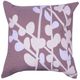 A & B Home Warm Taupe 18"x18" Embroidered Pillow-0