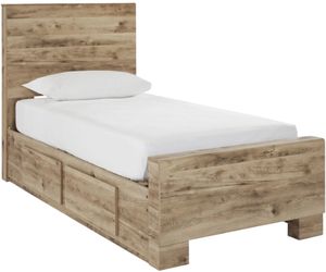 Signature Design by Ashley® Hyanna Tan Brown Youth Twin Storage Panel Bed