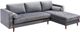 TOV Furniture Como Grey Velvet 2-Piece Right-Arm Facing Sofa Sectional and Chaise-0