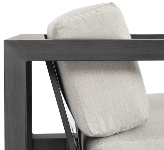 Sunset West Redondo Slate Aluminum Outdoor Club Chair with Cast Silver Cushion-2