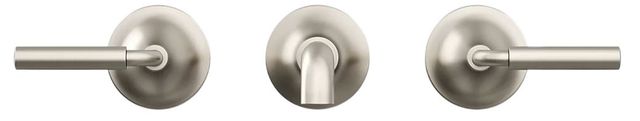 KOHLER® Tone™ Vibrant Brushed Nickel Wall-Mount Bathroom Sink Faucet Trim-1