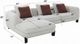 ACME Furniture Mardi 2-Piece Beige/Maroon Sectional Sofa-2