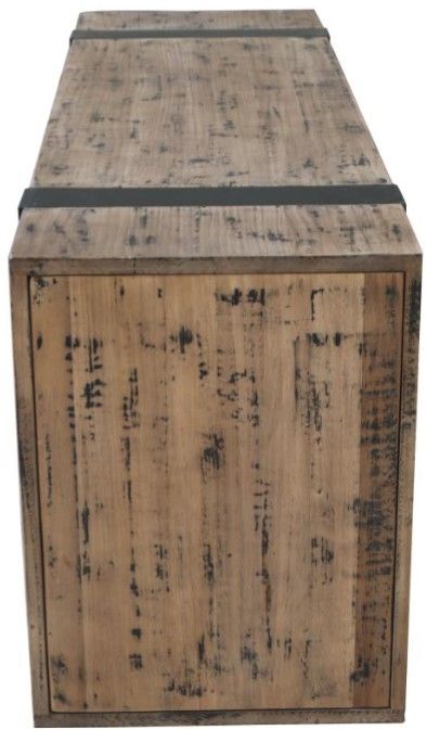 Nest Home Collections Huntington Antique Black/Natural Wine Cabinet-2