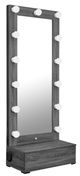 Global Furniture USA Lexi Gray Tall Mirror with Drawer and Speakers-2