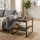 Sunny Designs™ Tyler French Brown End Table with Black Metal Frame-1