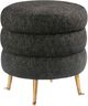 TOV Furniture Ladder Black Tweed Ottoman-1