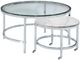 Bassett Mirror Jayden Glass Top Cocktail Table with Silver Base-0