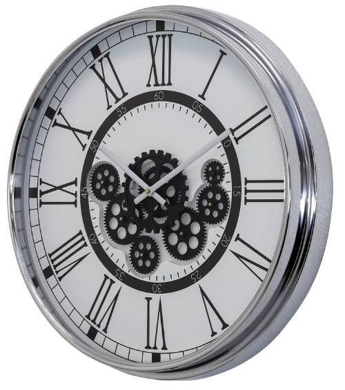 YHD Black/Chrome/White Wall Clock-1