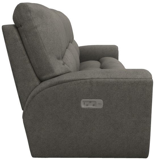 La-Z-Boy® Cassian Charcoal Power Reclining Sofa with Headrest and Lumbar-3