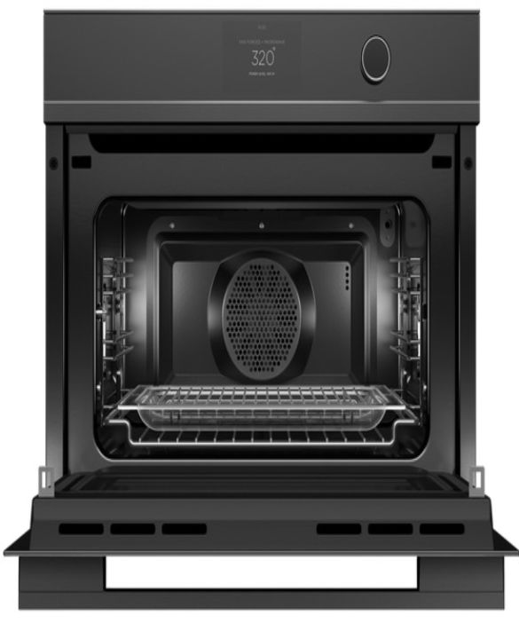 Fisher & Paykel Series 9 24" Black Glass Electric Speed Oven-1