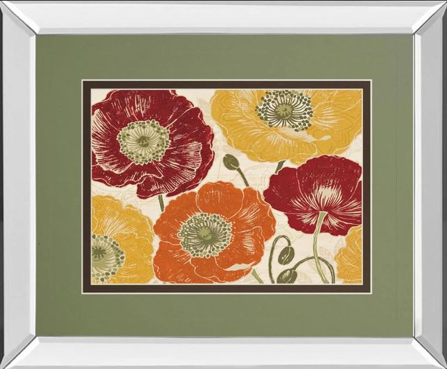 Classy Art A Poppy’s Touch I Spice by Daphne Brissonnet Mirror Framed Wall Art-0