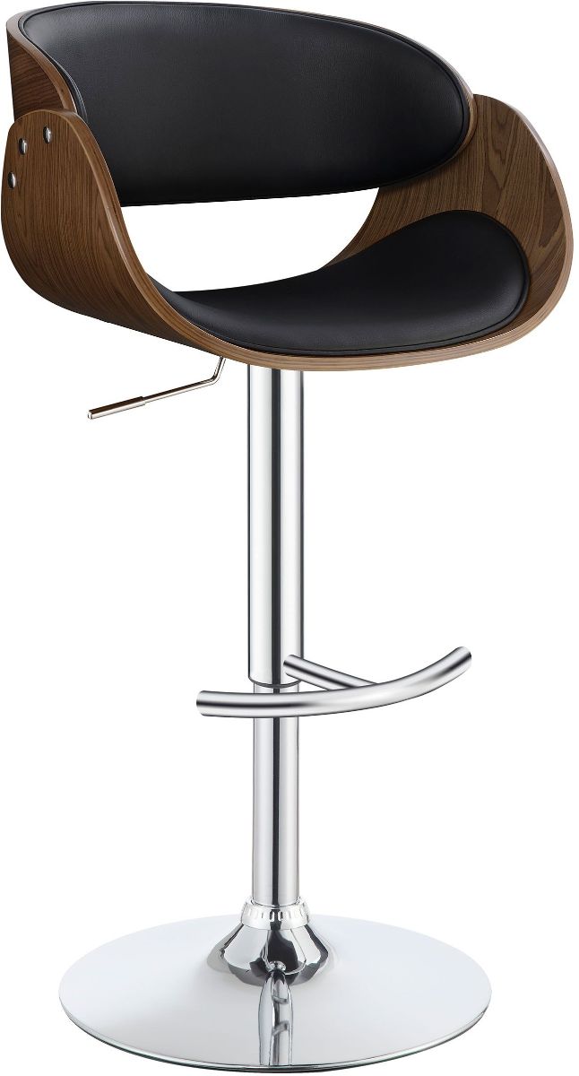 Coaster® Dana Black/Chrome Adjustable Bar Stool