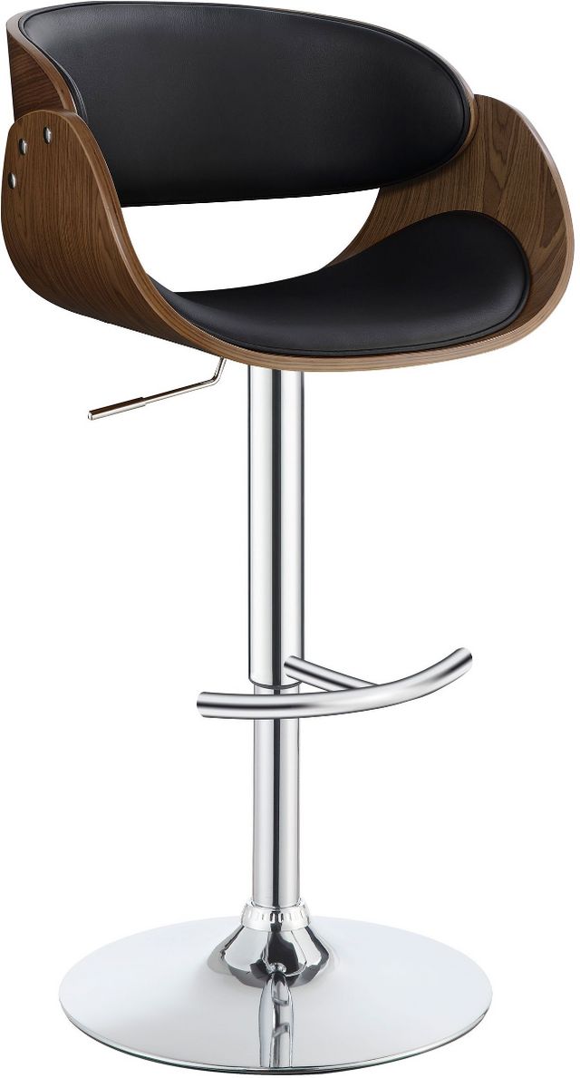 Coaster® Dana Black/Chrome Adjustable Bar Stool-0
