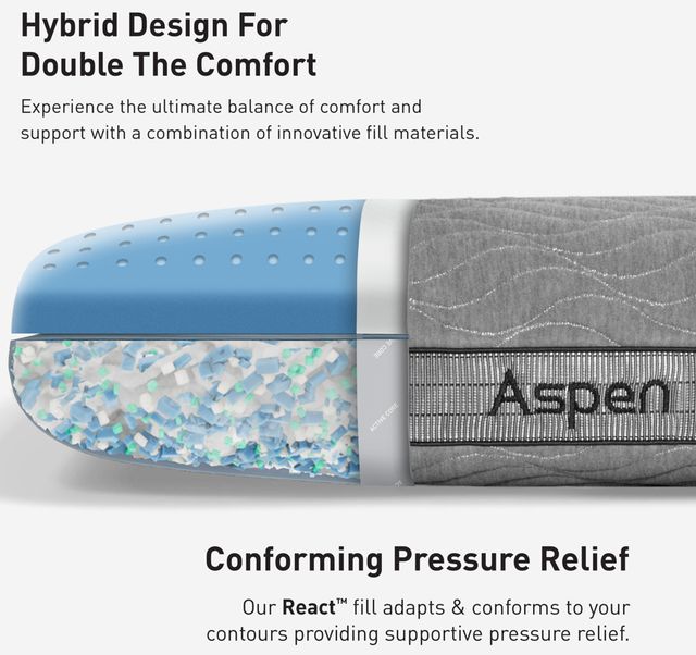 BEDGEAR® Aspen 3.0 Performance® Medium Standard Bed Pillow-4