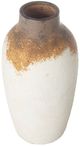 A & B Home Brown/White Slender Ceramic Vase-1