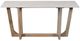 Forty West Lyle White Console Table with Brown Base-1