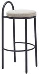 Zuo® Modern Sisal 2-Piece Beige Tweed/Black Barstool Set-0