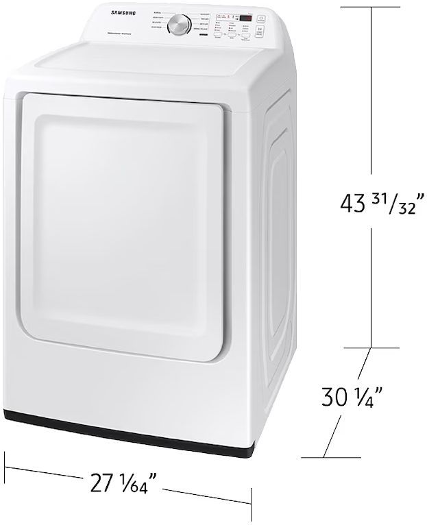Samsung 7.2 Cu. Ft. White Front Load Electric Dryer-1