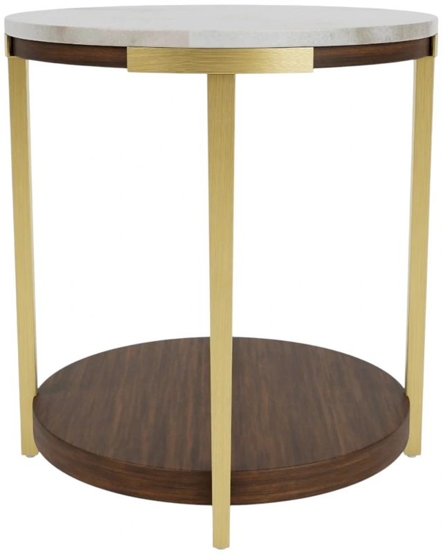 Riverside Furniture Emery Smoked Cherry/White End Table-3