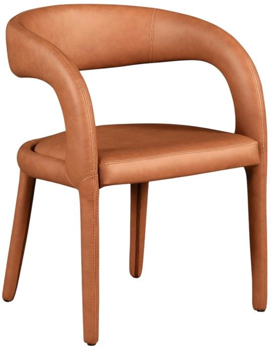 Meridian Furniture Sylvester Cognac Upholstered Dining Chair-0