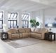 Liberty Furniture Blake 6-Piece Sophia Oatmeal Leather Power Reclining Sectional Sofa Set-1