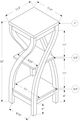 Monarch Specialties Inc. 32"H White 2 Tier Accent Table-3