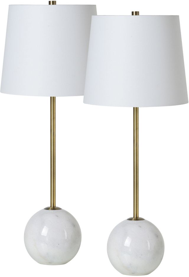 Renwil® Naomi 2-Piece Antique Brass/Natural White/Off-White Table Lamp Set-0