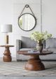 A & B Home Black Round Hanging Accent Mirror with Rope Strap-3