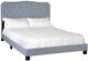 Bernards Ariana Gray Upholstered Queen Panel Bed in a Box-0