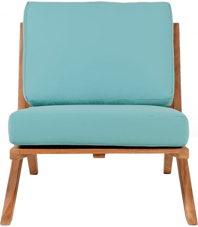 Meridian Furniture Tahiti Sea Blue Fabric Outdoor Accent Chair-1