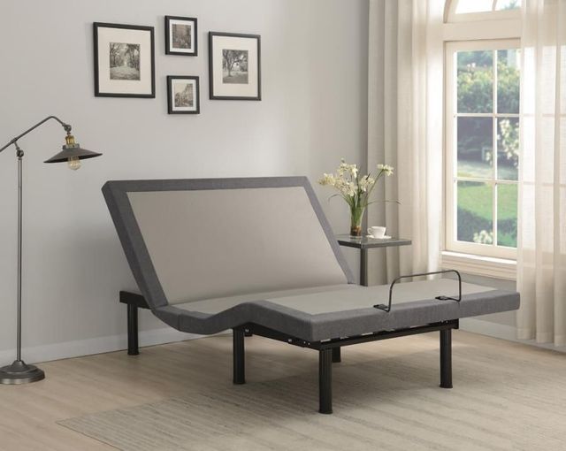 Coaster® Black/Gray California King Adjustable Bed Base-1