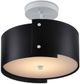 Currey & Company Ritsu Blacksmith/Sugar White Semi-Flush Lighting-2