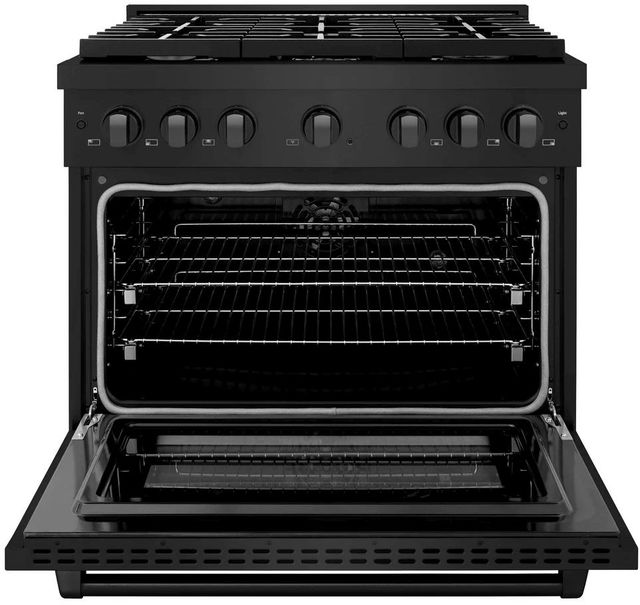 ZLINE Paramount 36" Black Stainless Steel Pro Style Dual Fuel Range-1