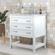 Furniture of America® Reston White 31" Vanity with Top/Sink-0