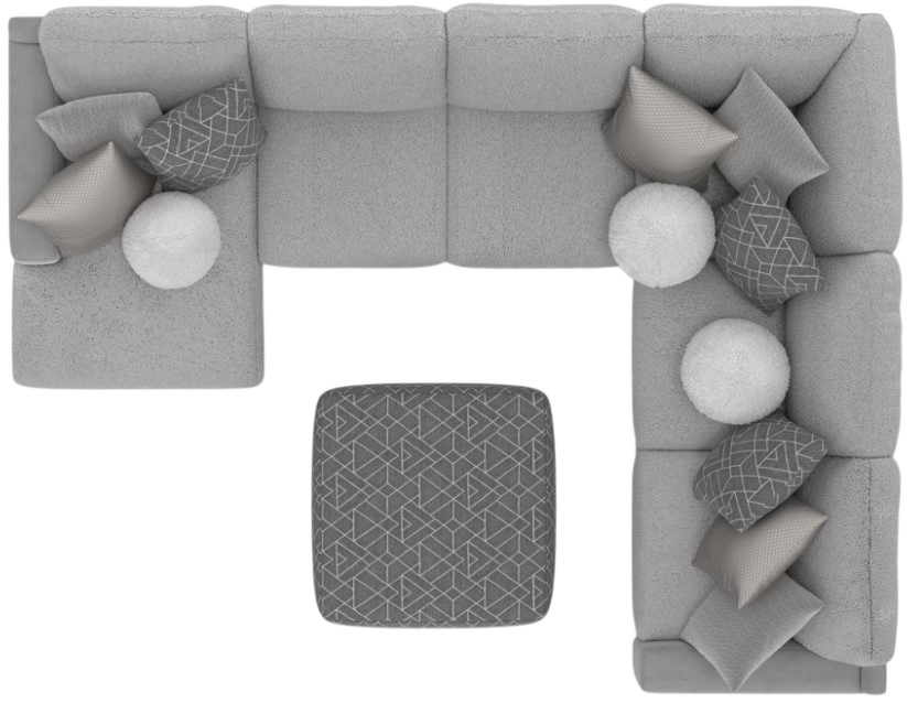 Jackson Furniture Canyon 5-Piece Gray/Platinum/Zinc Left-Arm Facing Sectional and Ottoman-8