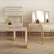 Currey & Company Arden Pink Console Table with Satin Brass Base-4