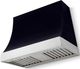 La Cornue CornuFé Marquee 36" Matte Black Range Hood with Polished Chrome Trim-0