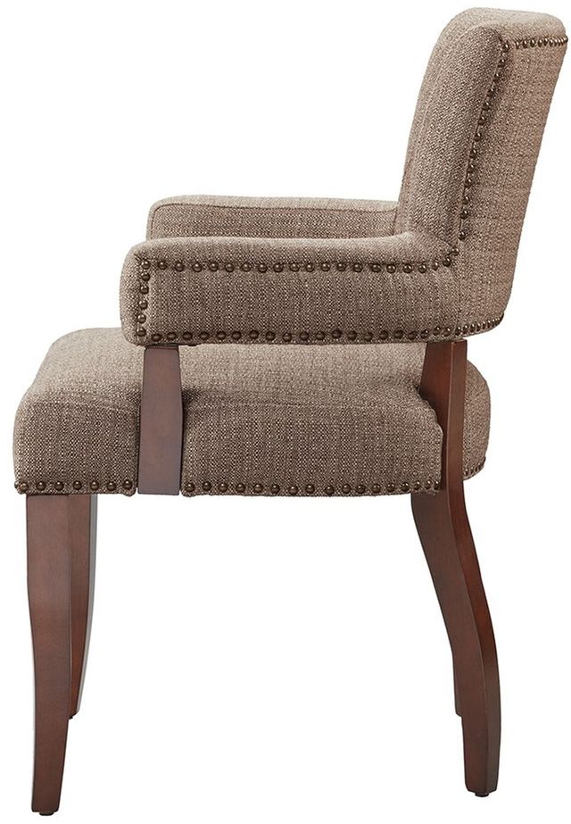 Olliix by Madison Park Brown Dawson Arm Dining Chair-3