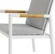 Armen Living Royal 2-Piece Light Gray/White Outdoor Dining Chair Set-1