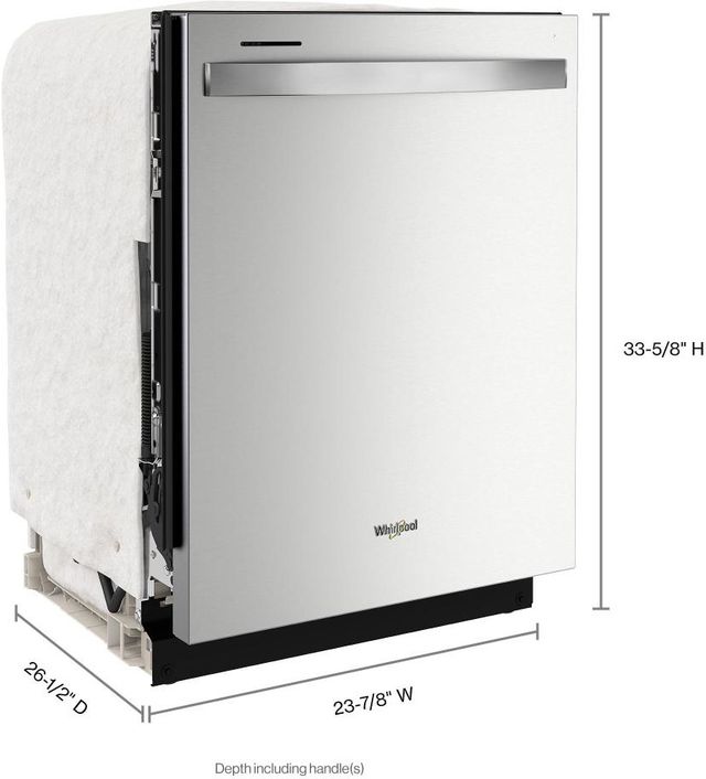 Whirlpool® 24" Stainless Steel Finish Top Control Built-In Dishwasher with Spin & Load Rack-3